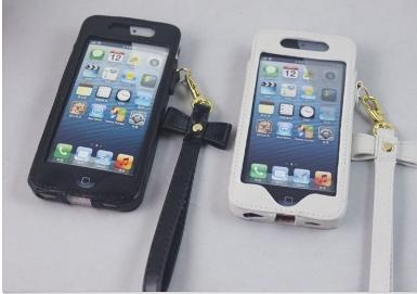 กระเป๋าหนังอย่างดี ใส่iPhone5 รุ่นโบว์ พร้อมสายห้อยเก๋ๆ 