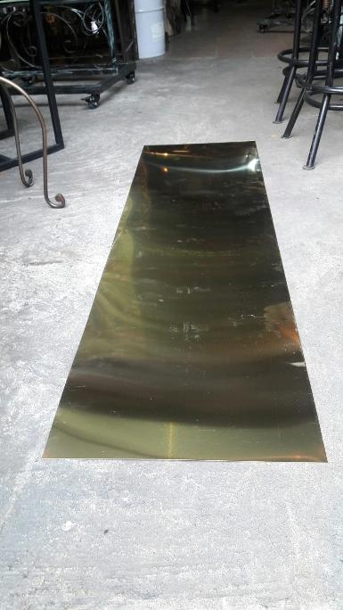 ฺBrass Sheet Thickness 0.5 mm. size 35 x 122 cm.