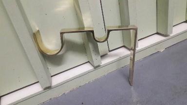 Curtain holder brass material Item Code CHB50 size plat bar 1'' high 155 mm.deep 220 mm.