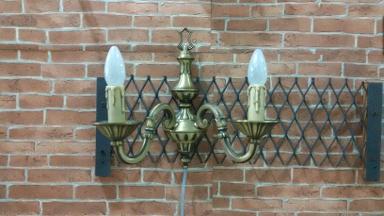 Wall lamp brass code BWL009J size 2 arm wide 32.6 cm. long 29 cm wide 9 cm. deep 22 cm.