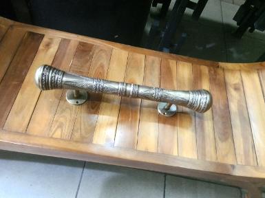 Brass door handle Item Code AC.013TH size long 400 mm. diameter 31 mm. head 57 mm.