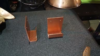 copper handle Item Code CHDF18 size Thickness 2 mm. wide 50 mm.deep 20 mm.long 75 mm.