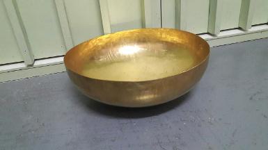 ฺBrass sink round design Item Code BS1808 size wide 354 mm.high 120 mm.